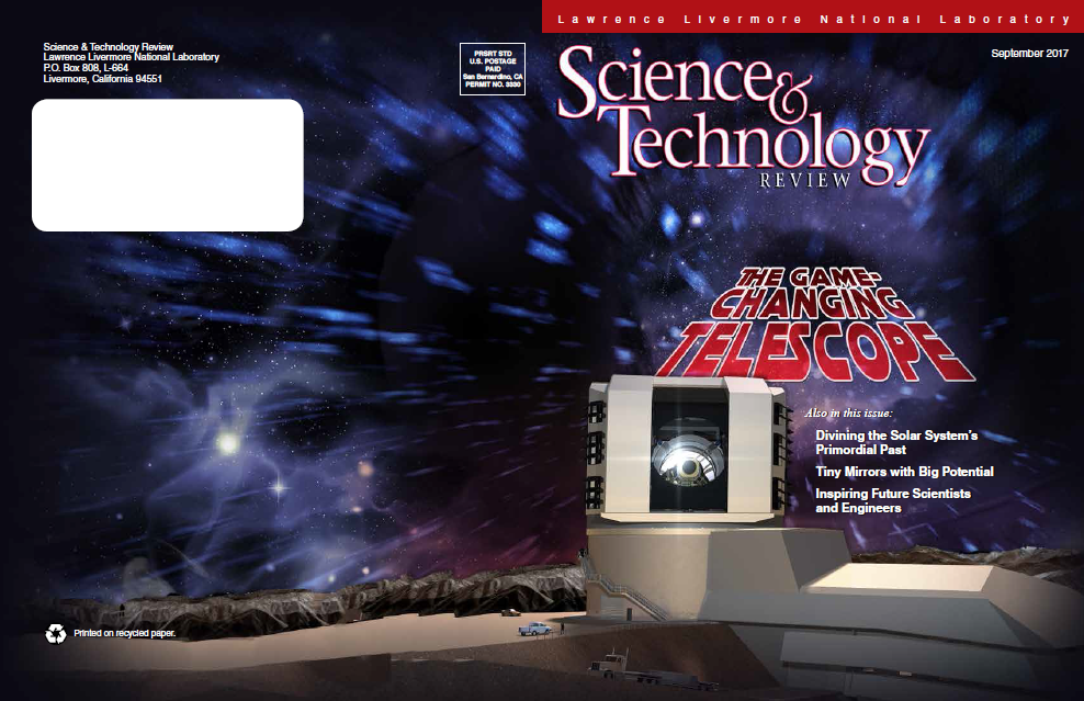 Revolutionary Large Synoptic Survey Telescope in Chile, appearing in Science & Technology Review.